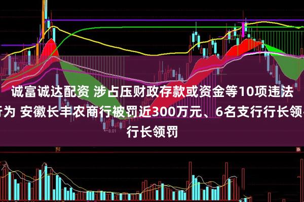 诚富诚达配资 涉占压财政存款或资金等10项违法行为 安徽长丰农商行被罚近300万元、6名支行行长领罚